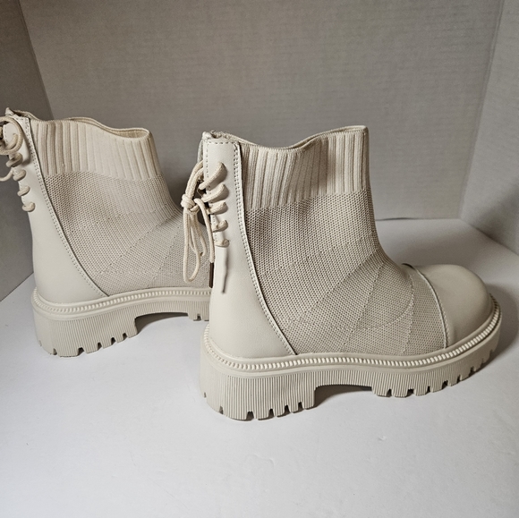 Slip on knit unbranded boot beige - Picture 3 of 7